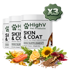 Skin & Coat Dog Treats X3