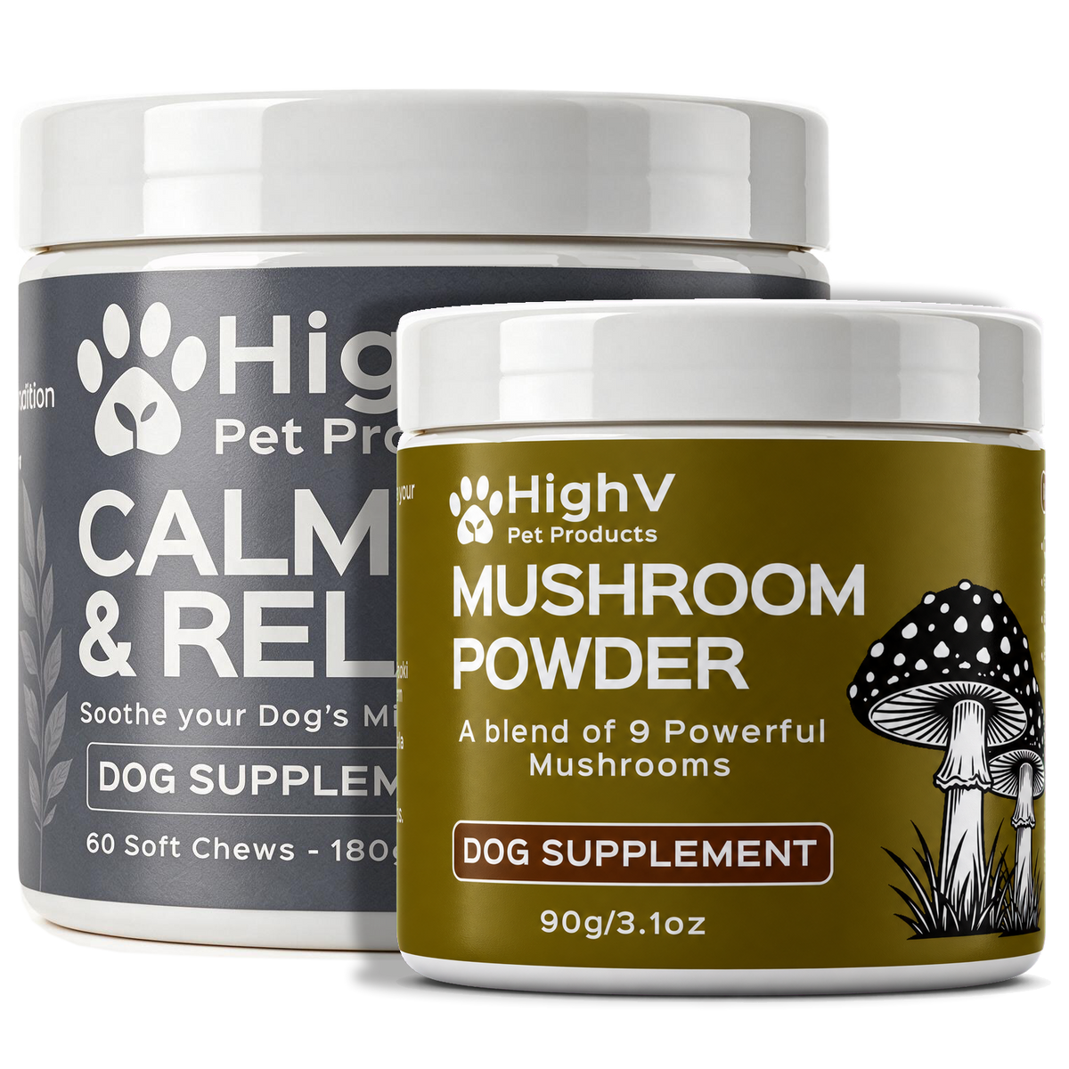 Calming Dog Treats + Mushroom Powder